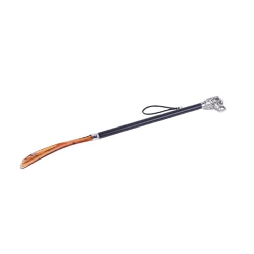 FootFitter Deluxe Shoe Horn with Nickel Plated Handle, Premium Extra Long Shoehorn for Easy Use & Heel Relief Made in Italy